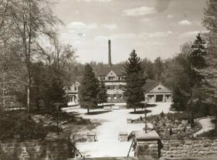Bad Lausick, Herrmannsbad, Blick zum Kurmittelhaus