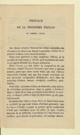 Préface de la troisième édition