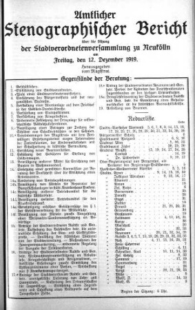 12. Dezember 1919