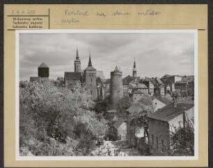 Blick auf die Altstadt Bautzen : Pohlad na stare město Budyšina.