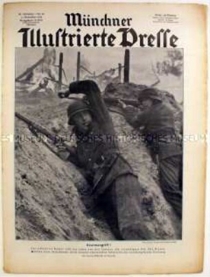 Wochenzeitschrift "Münchner Illustrierte Presse" u.a. mit einem Bildbericht über einen Arbeitstag von Generalfeldmarschall Kesselring