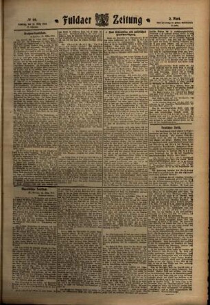 Zweite Ausgabe vom Samstag, den 26. März 1910.