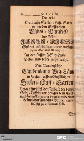 Der erste Geistliche Seelen-Lust-Garten.