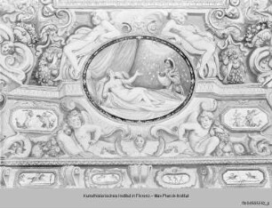 Geschichte des Perseus, Apollo mit den Musen und Göttergestalten : Perseus-Zyklus : Danae empfängt den Goldregen