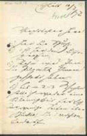 Brief von Ferdinand Christian Gustav Arnold an Unbekannt