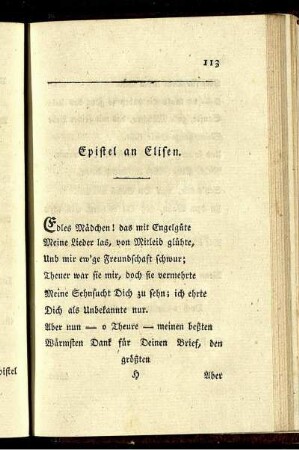 Epistel an Elisen.