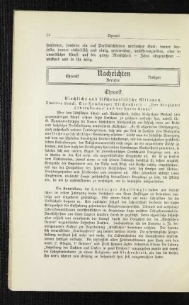 Chronik : kirchliche und kirchenpolitische Aktionen ; zweites Stück ; [Fortsetzung]