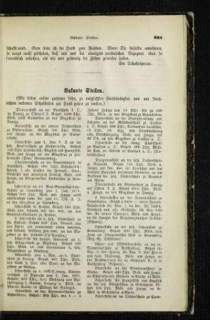 Vakante Stellen
