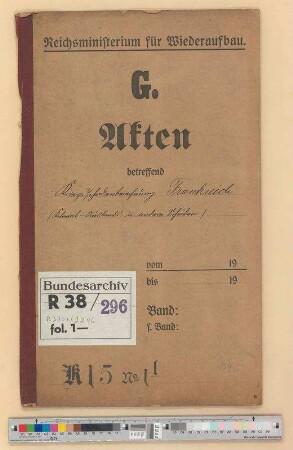 Berechnung der Kriegsschäden: Frankreich.- Kolonial-, Außenhandels- und andere Schäden