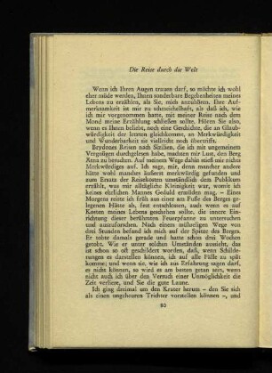 Die Reise durch die Welt