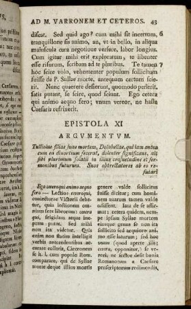 Epistola XI - Epistola XX