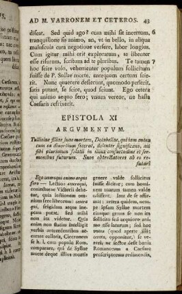 Epistola XI - Epistola XX