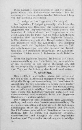 V. Abschläge.