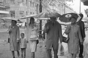 Regenwetter in der Innenstadt
