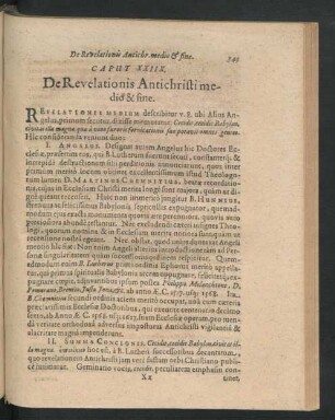 Caput XXIIX. De Revelationis Antichristi medio & fine.