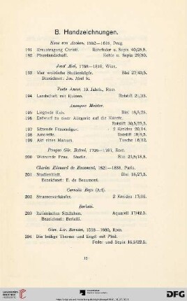B. Handzeichnungen (191-399)