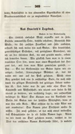 Aus Hyacinth's Tagebuch