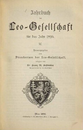 Jahrbuch der Österreichischen Leo-Gesellschaft. 1896