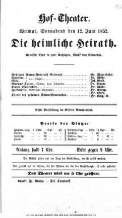 Die heimliche Heirath