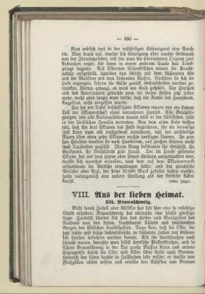 VIII. Aus der lieben Heimat