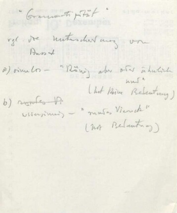 Varia de gramática generativa : Notizen; Kursmaterial
