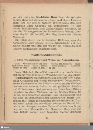 Tageswanderungen