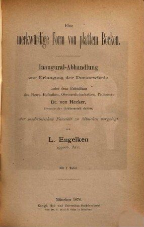 Eine merkwürdige Form von plattem Becken : Inaug. Diss.