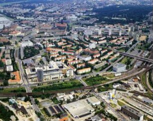 Wilsdruffer Vorstadt in Dresden : Blickrichtung Nordosten