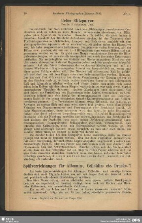 Spülvorrichtungen für Albumin-, Celloidin- etc. Drucke