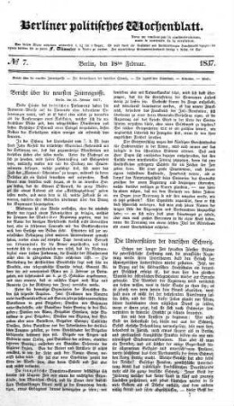No 7, 18. Februar 1837