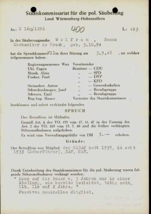 Wolfram, Benno