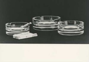 Kristall-Aschenbecher "39/12", "39/13", und "39/15" der Glashütte Leichlingen