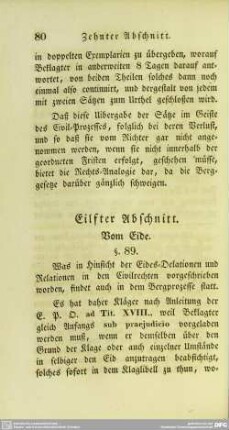 Eilfter Abschnitt. Vom Eide