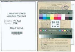 Entnazifizierung Friedrich Van De Stay , geb. 12.05.1898 (Arbeiter)