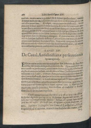 Caput XIV. De Causa Antichristianae persecutionis ...