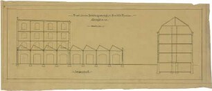 Billing, Hermann; Karlsruhe, Gerwigstr. 33-35; Fabrikvergrößerung Wilhelm Pfrommer - Längsschnitt