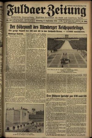 Ausgabe vom Dienstag, den 11. September 1934.