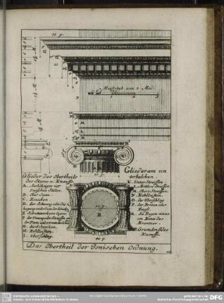 22. Das Obertheil der Ionischen Ordnung