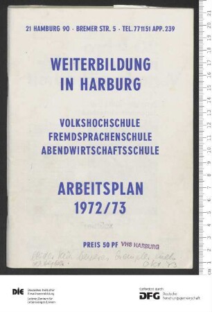 Programm Jahr 1972/1973