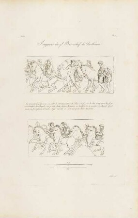 Abb.: Pl. 7 Fragmens du g.d Bas-relief du Parthénon.