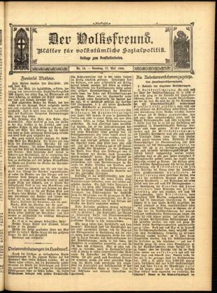 Ausgabe vom Sonntag, den 17. Mai 1908.