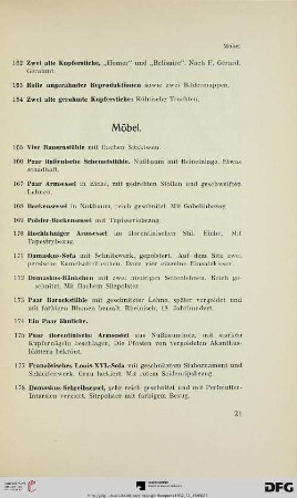 Möbel (Nr. 165-254)