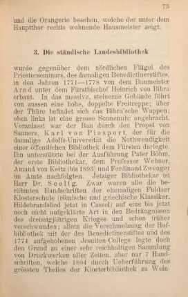 3. Die ständische Landesbibliothek.