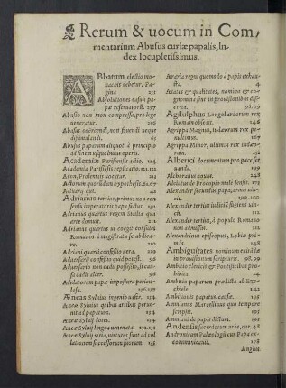 Rerum & uocum in Commentarium