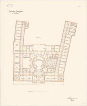 Zivilgericht, Halle/Saale: Grundriss Erdgeschoss 1:133 1/3