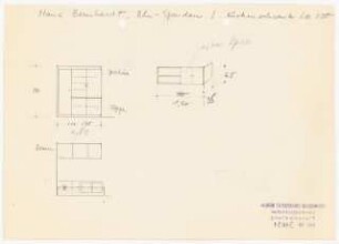 Mietshaus Schönwalder Allee (Haus Bernhardt), Berlin-Spandau Wiederaufbau: Küchenschrank 1:50