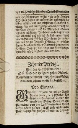 Zehende Predigt.