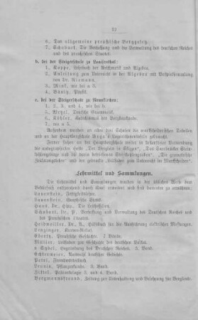Lehrmittel und Sammlungen