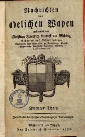 Nachrichten von adelichen Wapen, 2