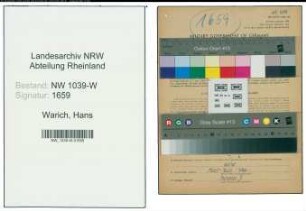 Entnazifizierung Hans Warich , geb. 12.03.1911 (Malermeister)